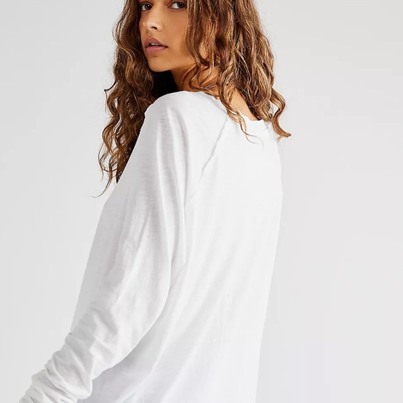 NWT Free People We The Free Arden Tee in Optic White Size Small - Picture 3 of 6